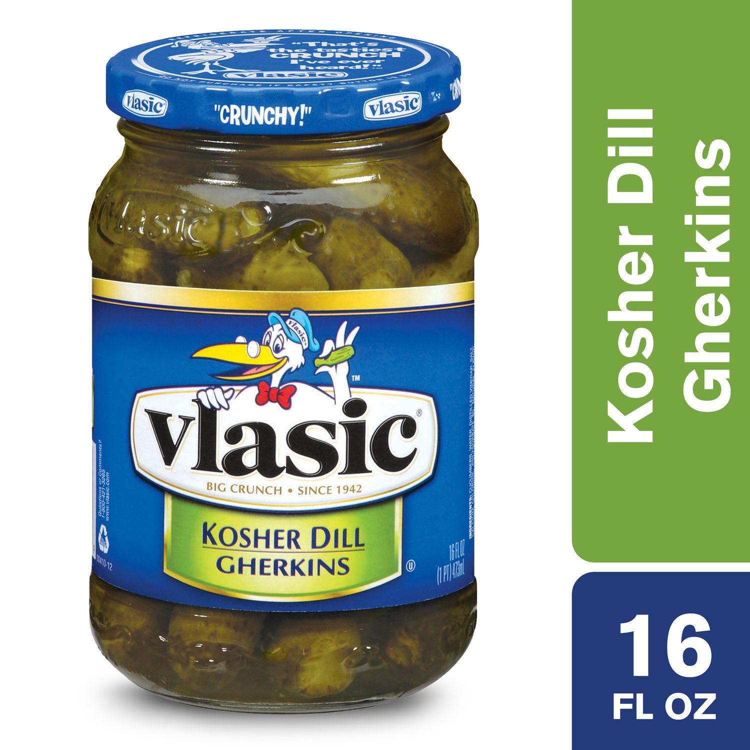 Vlasic Dill Kosher Gherkins Pickles, 16 oz