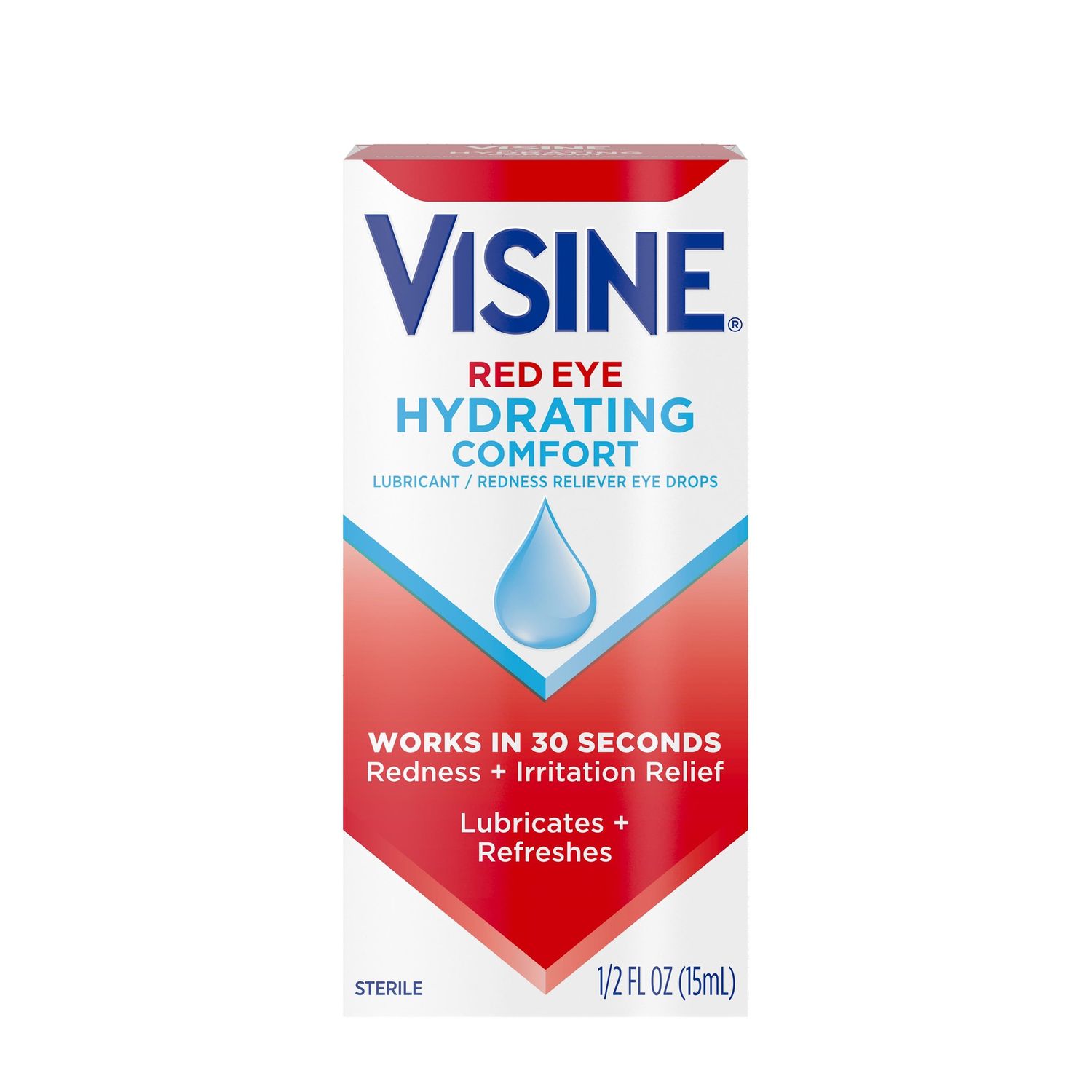Visine Red Eye Hydrating Comfort Lubricating Eye Drops - 0.5 fl oz