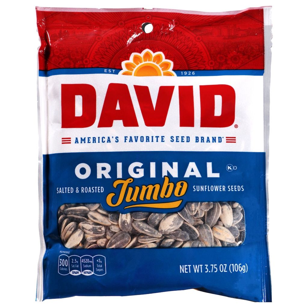 David Jumbo Original Sunflower Seeds Roasted and Salted 3.75oz