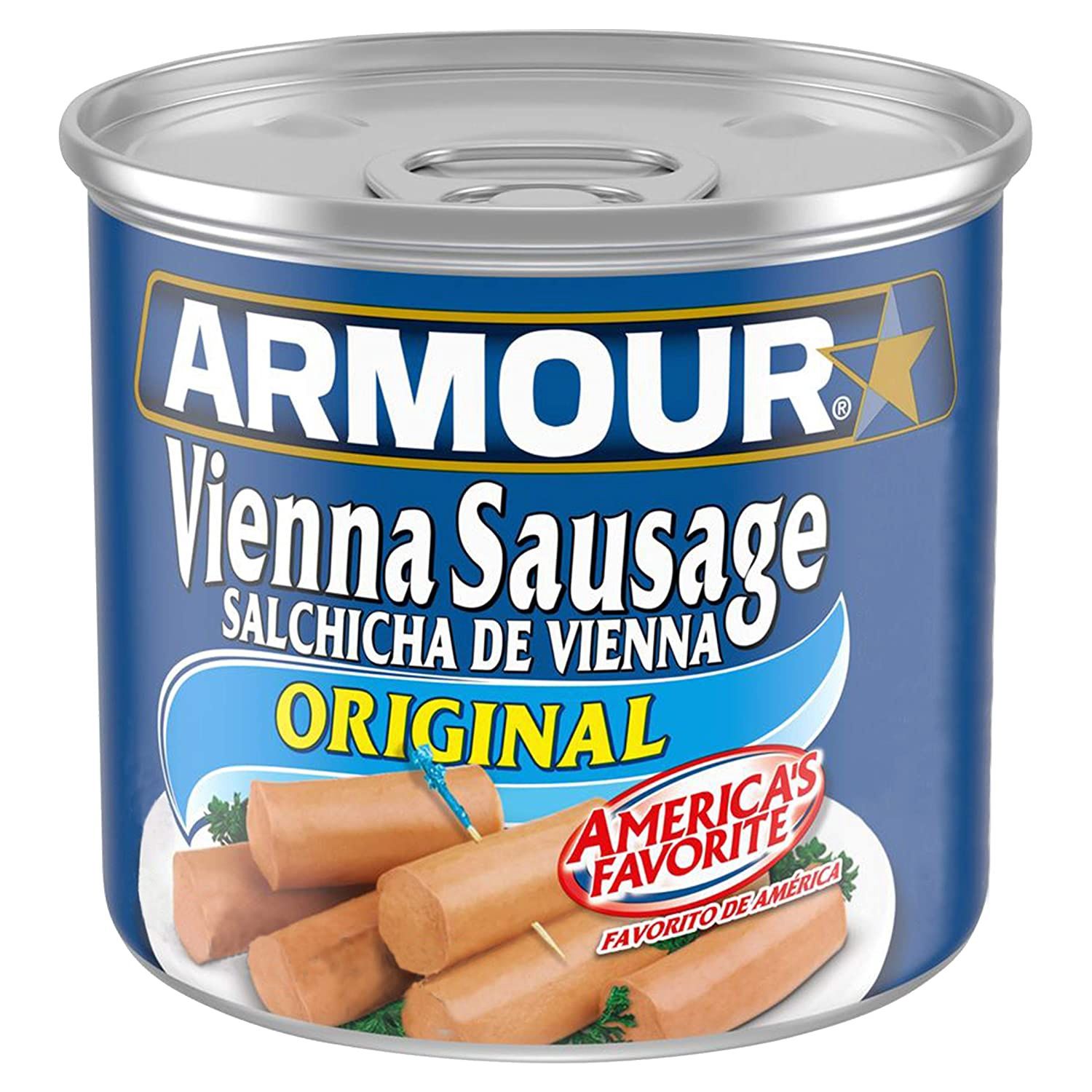 Armour Star Vienna Sausage, Original Flavor, Canned Sausage, 4.6 OZ
