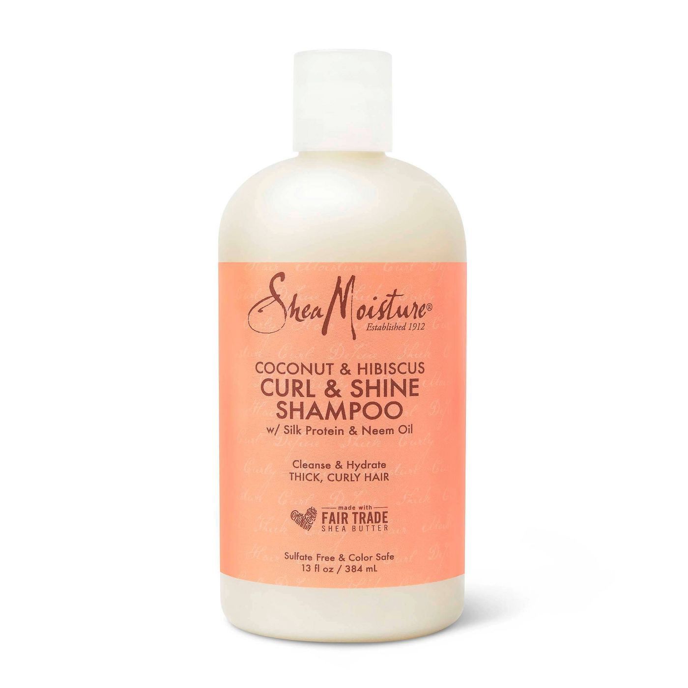 SheaMoisture Curl and Shine Coconut Shampoo for Curly Hair Coconut and Hibiscus - 13 fl oz