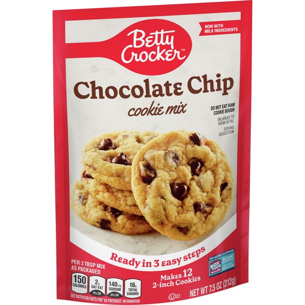 Betty Crocker Snack Size Chocolate Chip Cookie Mix - 7.5oz