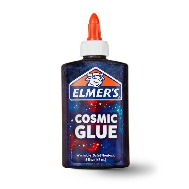 Elmer&#39;s Cosmic Liquid Glue, Makes Slime That Shimmers, Teal and Purple Colors, 5 oz.