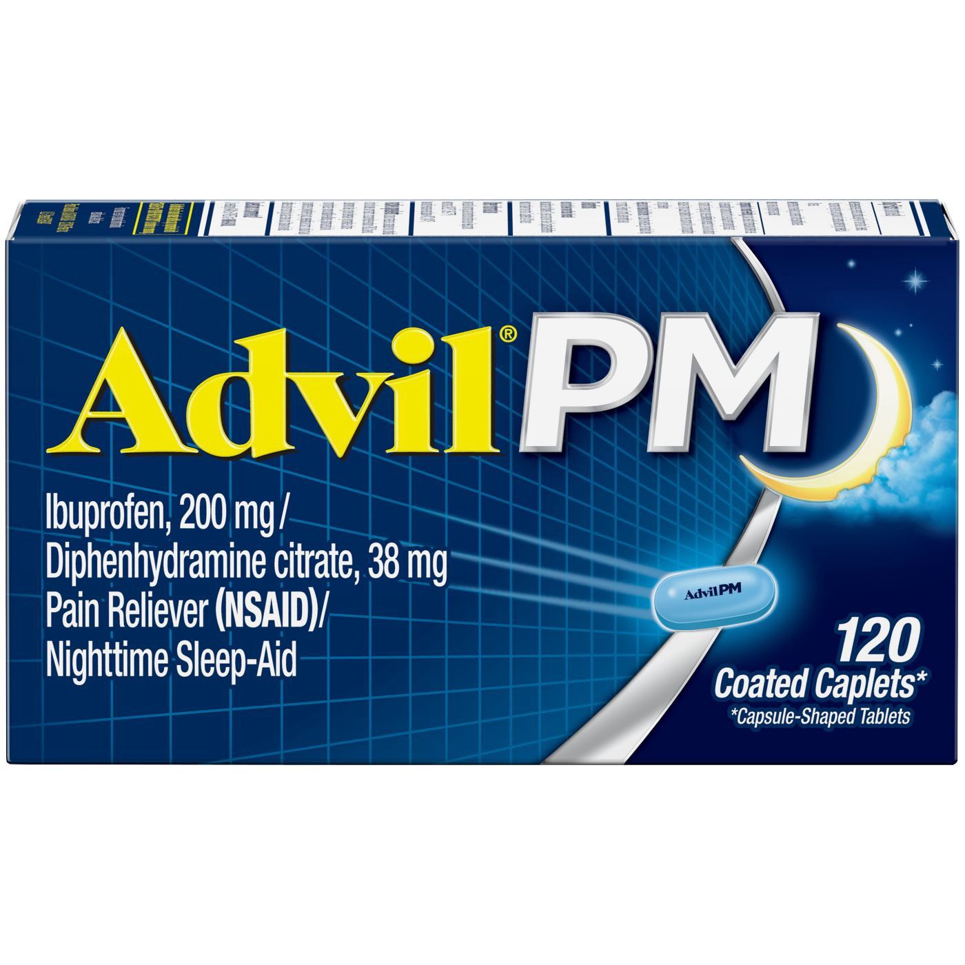 Advil PM Pain Reliever/Nighttime Sleep Aid Caplets - Ibuprofen (NSAID) - 120ct