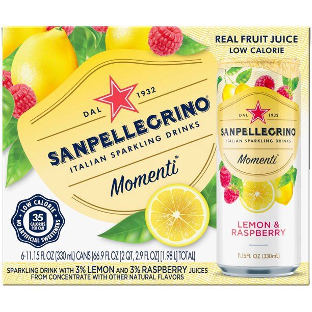 Sanpellegrino Momenti Lemon &amp; Raspberry Sparkling Drink - 6pk/11.15 fl oz Cans
