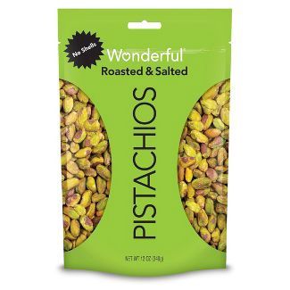Wonderful Roasted &amp; Salted No Shells Pistachios - 12oz