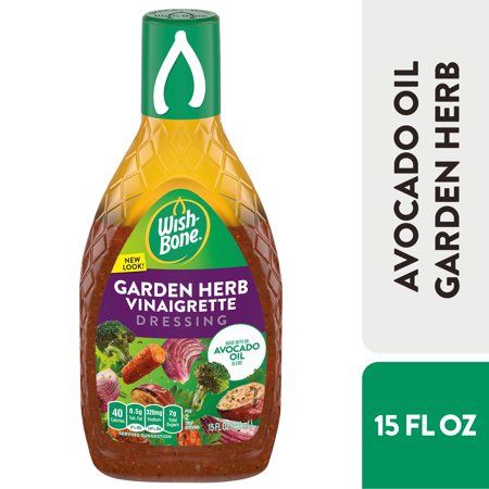 Wish-Bone Avocado Oil Blend Garden Herb Vinaigrette Dressing 15 FL OZ