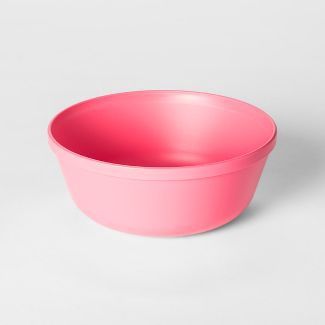 15.5oz Plastic Kids Bowl PINK Pillowfort