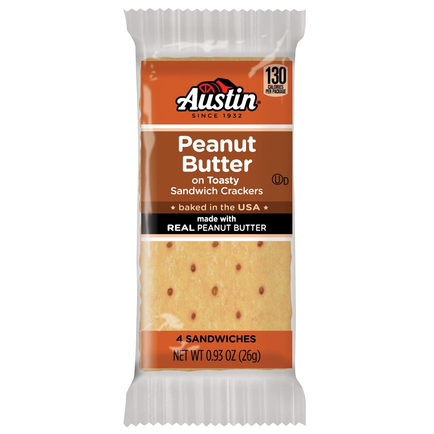 Austin Sandwich Toasty Crackers With Peanut Butter