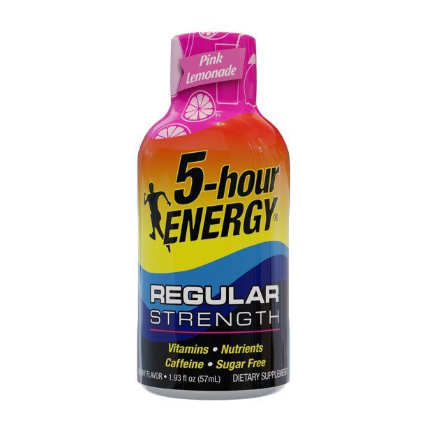 5-hour ENERGY Shot, Regular Strength, Pink Lemonade, 1.93 oz.