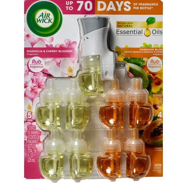 Air Wick Hawaii plug in warmer with 5x Scented Oil &amp; 4× Fresh Linen 7.56 oz