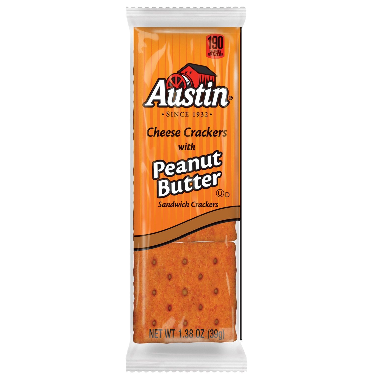 Austin cheese with peanut butter sandwich crackers