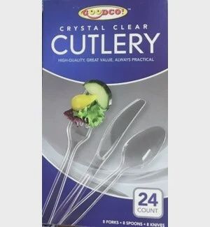 Goodco Cutlery Crystal Clear Combo 24 Ct