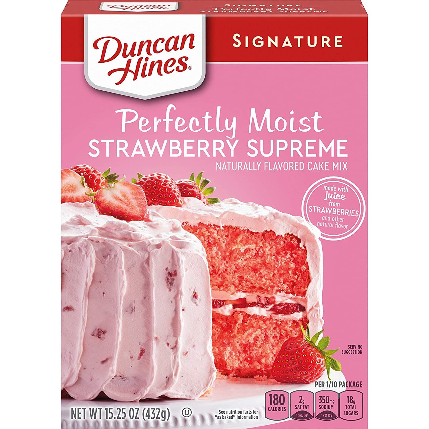 Duncan Hines Cake Mix Strawberry Signature 15.25 Oz