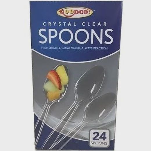 Goodco Cutlery Crystal Clear Spoons 24 Ct