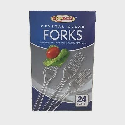 Goodco Cutlery Crystal Clear Forks 24 Ct