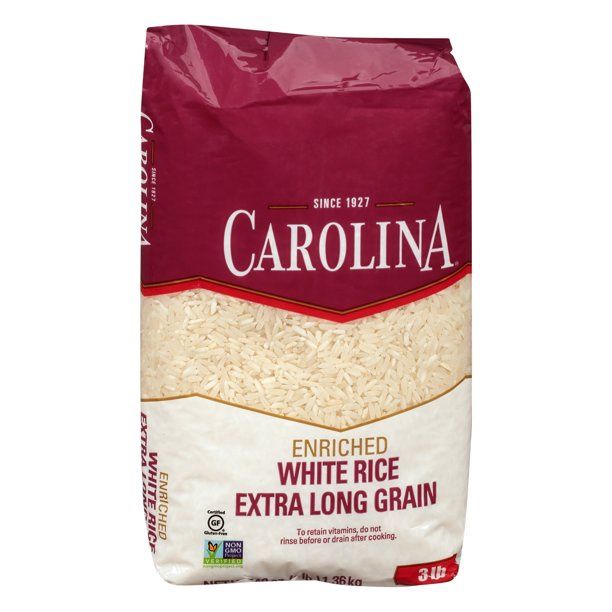 Carolina Extra Long Grain White Rice, 3 lb Bag