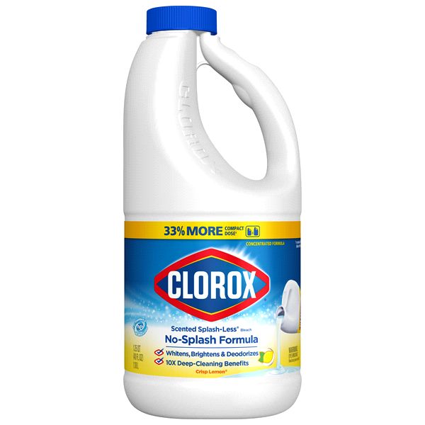 Clorox Splash-Less Liquid Bleach, Crisp Lemon 40 oz