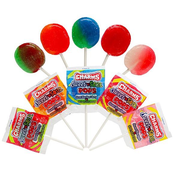CHARMS SWEET N SOUR POPS 17G