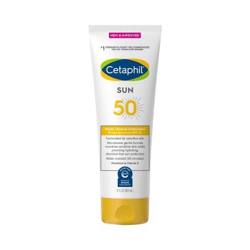 Cetaphil Sheer Mineral Sunscreen - SPF 50 - 3 fl oz