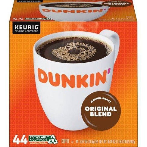 Dunkin&#39; Original Blend, Medium Roast Coffee, Keurig K-Cup Pods - 44ct