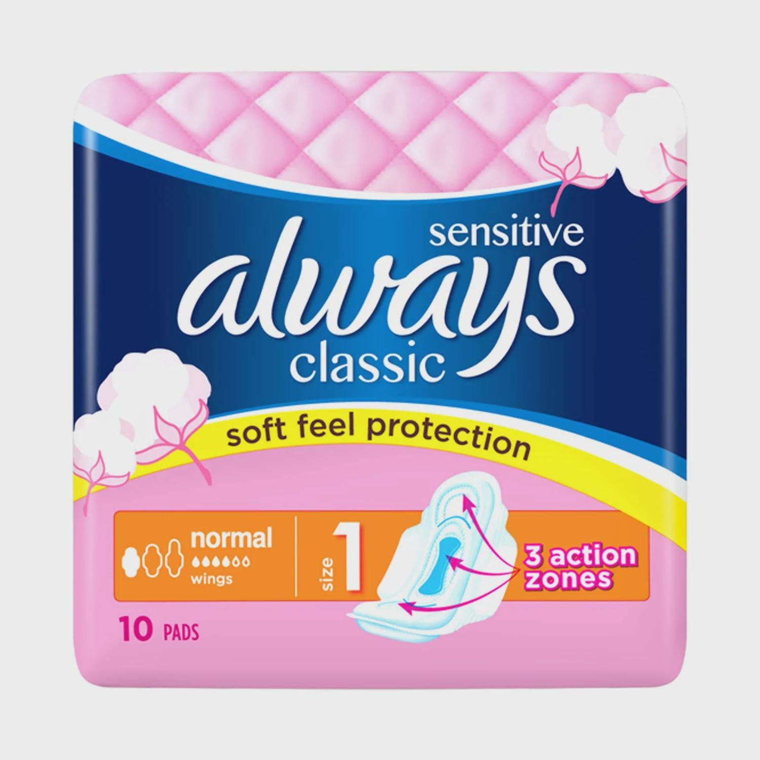 Always Classic Sensitive Normal Size 1, 10 ct.