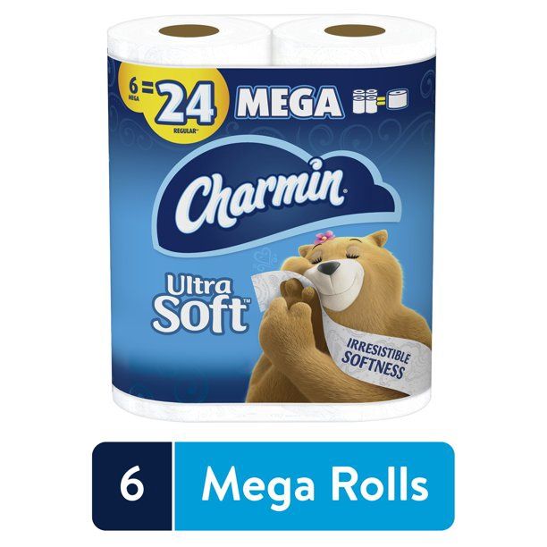 Charmin Ultra Soft Toilet Paper 6 Mega Rolls