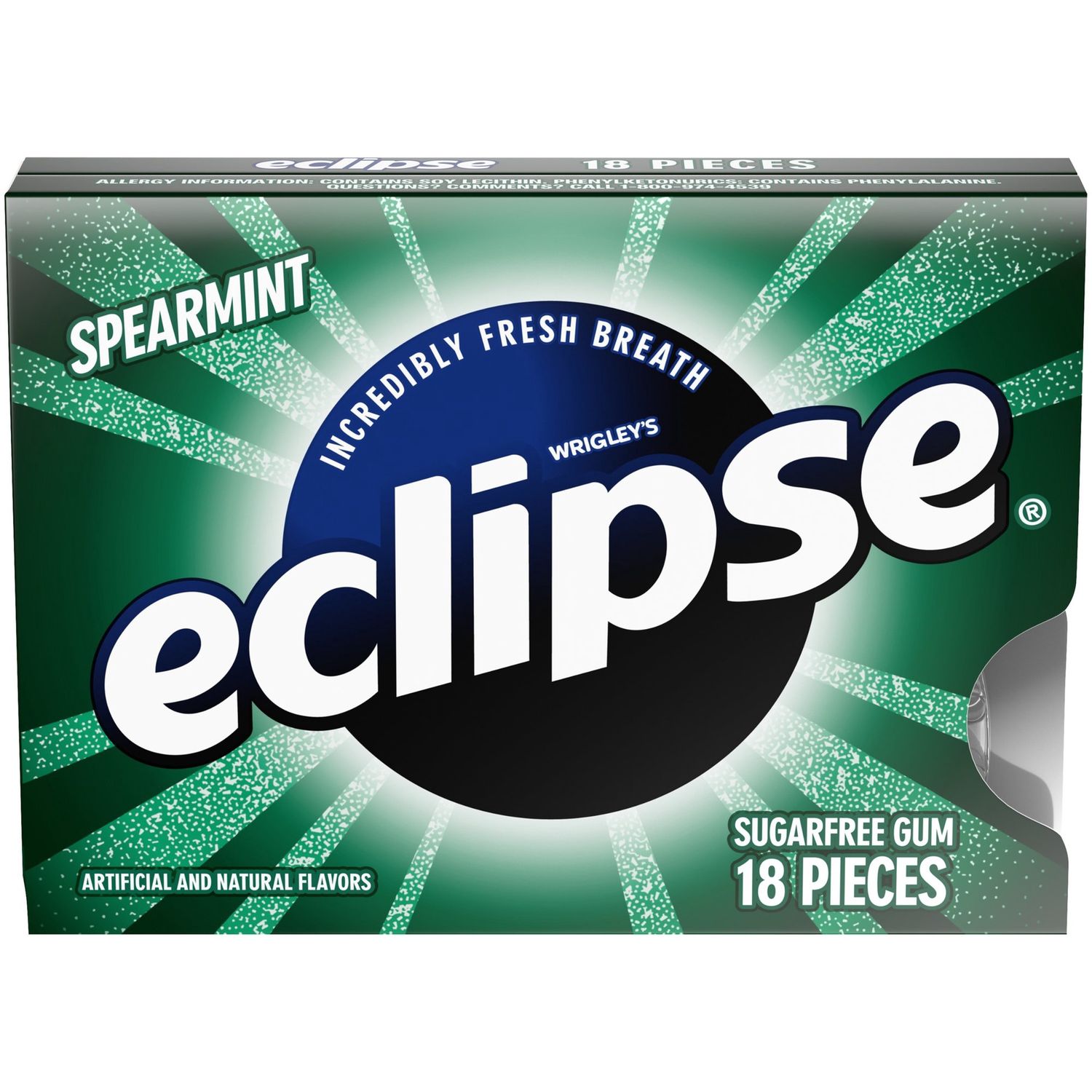 Eclipse Spearmint Gum 18 Ct