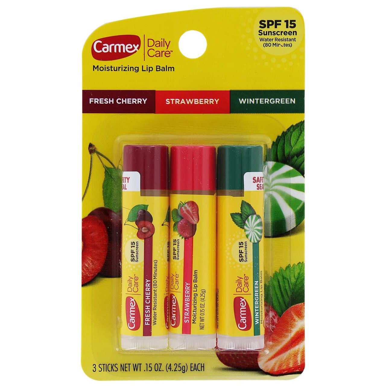 CARMEX CHERRY  SPF15 LIP BALM3PK