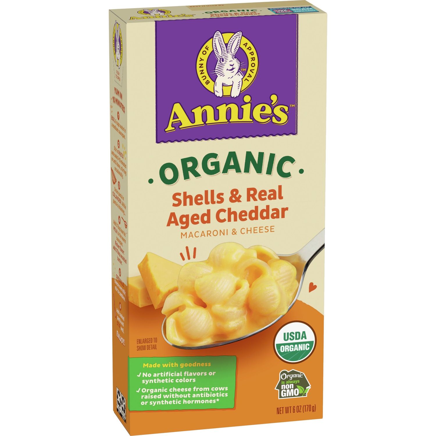 Annie&#39;s Organic Shells &amp; Real Agend Cheddar 6 OZ