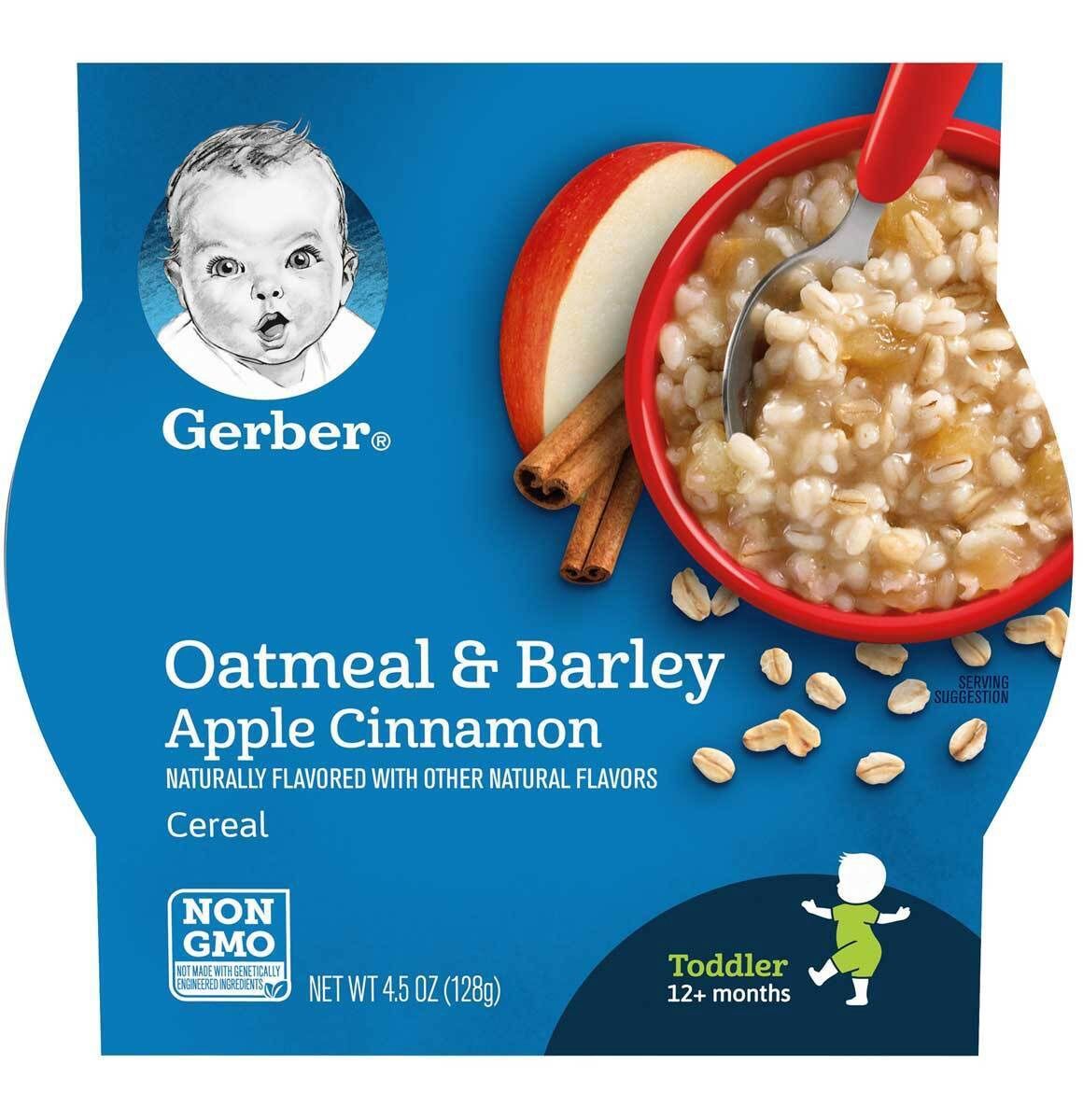 Gerber Oatmeal &amp; Barley Apple Cinnamon Baby Cereal 4.5oz