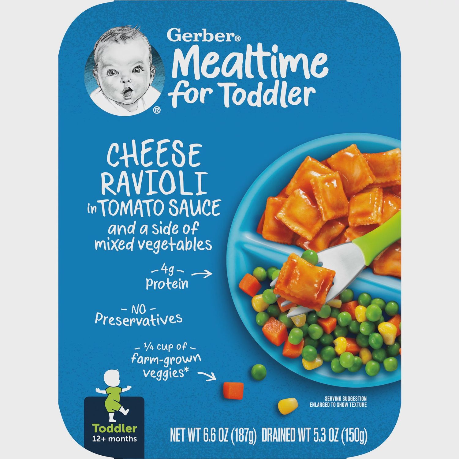 Gerber Lil' Entrees Cheese Ravioli in Tomato Sauce with Mixed Vegetables - 6.6oz