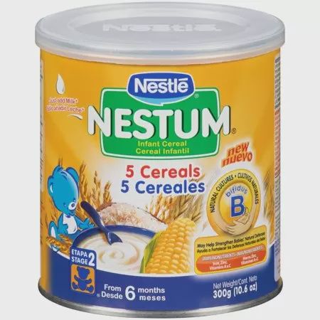 Nestle Nestum Infant Cereal, 5 Cereals, 10.6 oz