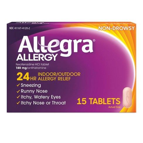 Allegra 24H Allergy Relief Tablets For Adults 15 Ct