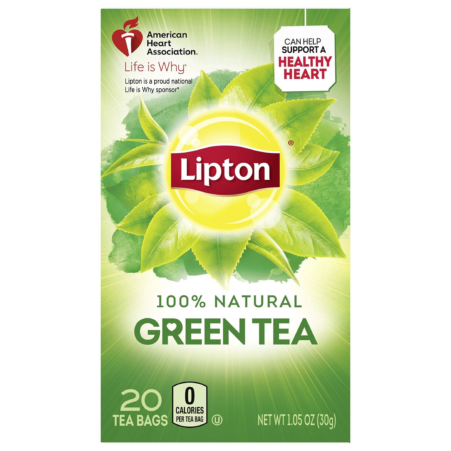 Lipton 100% Natural Pure Green Tea - 20ct