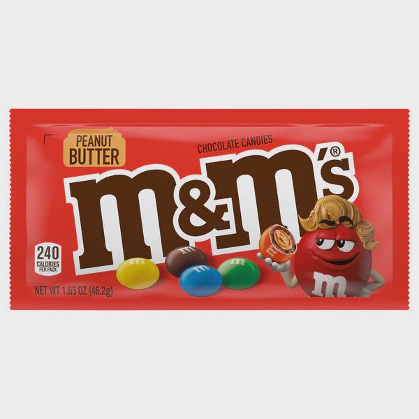 M&amp;M&#39;s Peanut Butter Milk Chocolate Candy, Full Size 1.63 oz