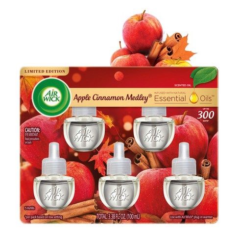 Air Wick Scented Oil Apple Cinnamon Medley 5ct