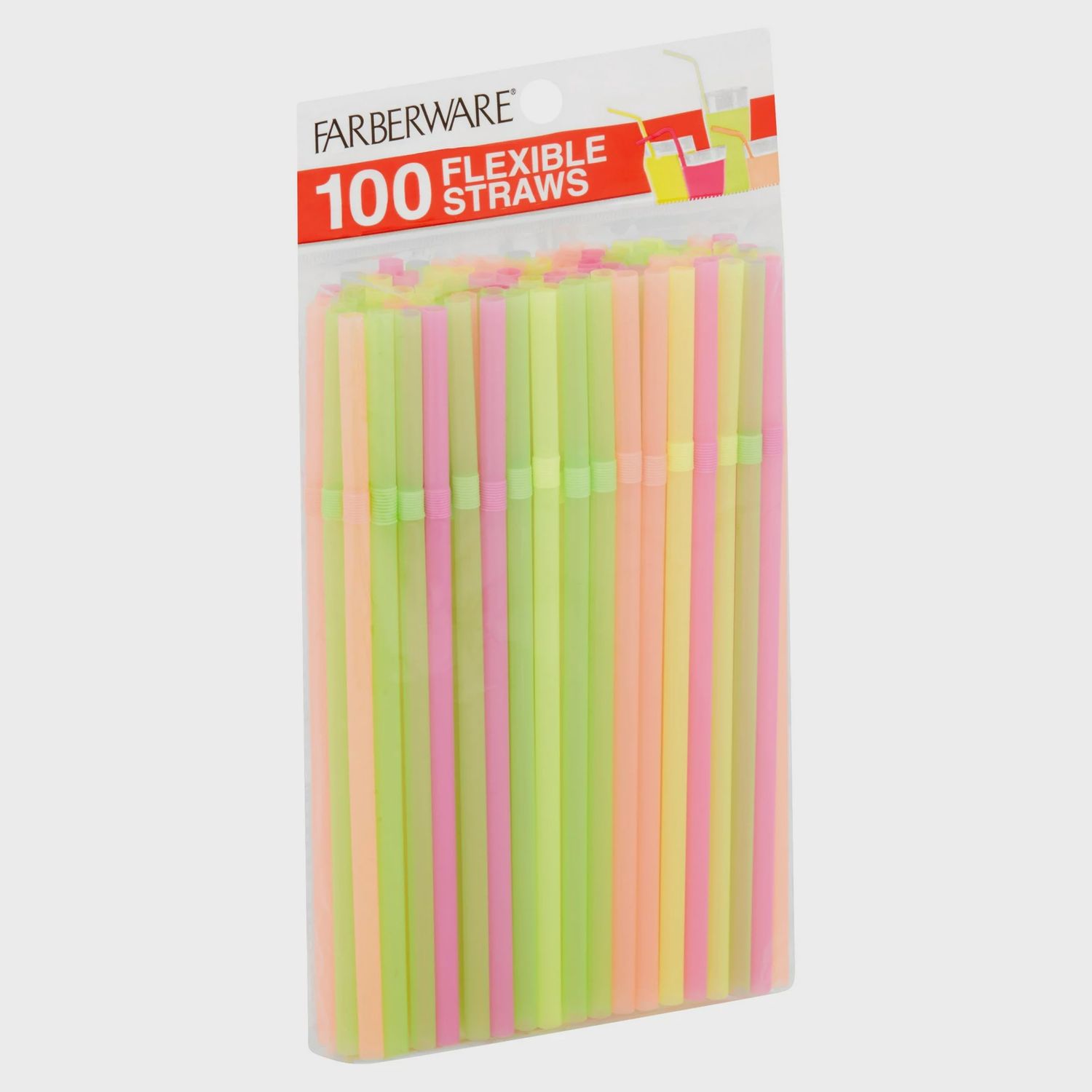 Farberware Flexible Straws, 100 count