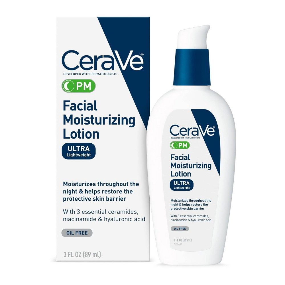 CeraVe PM Moisturizing Lotion, Night Cream  3 floz​​