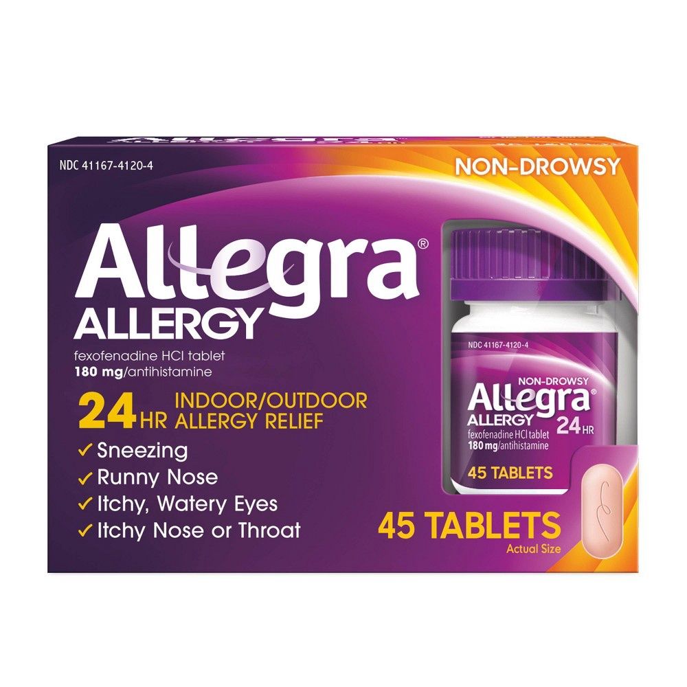 Allegra 24 Hour Allergy Relief  Fexofenadine Hydrochloride - 45ct