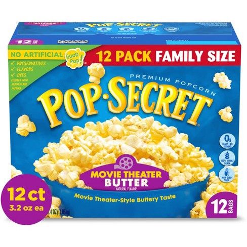 Pop Secret Popcorn Movie Theater Butter 3.2Oz 12Ct