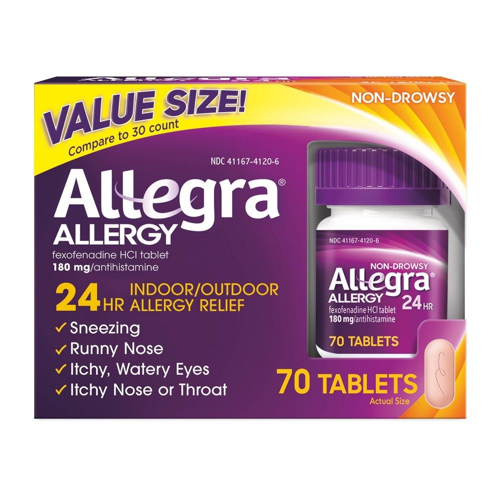 Allegra 24 Hour Allergy Relief 70 Tablets
