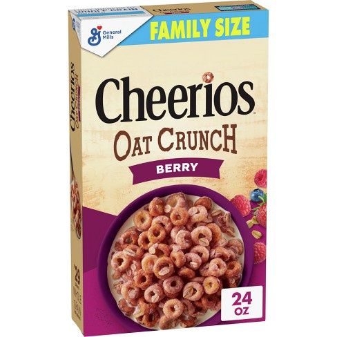 Cheerios Oat Crunch Berry Breakfast Cereal 24 oz