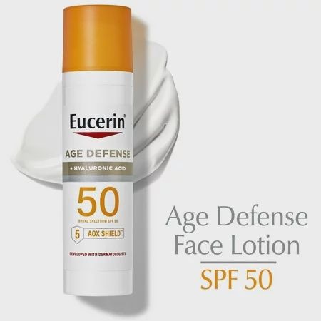 Eucerin Face Sunscreen Lotion SPF 50, Age Defense - 2.5 oz