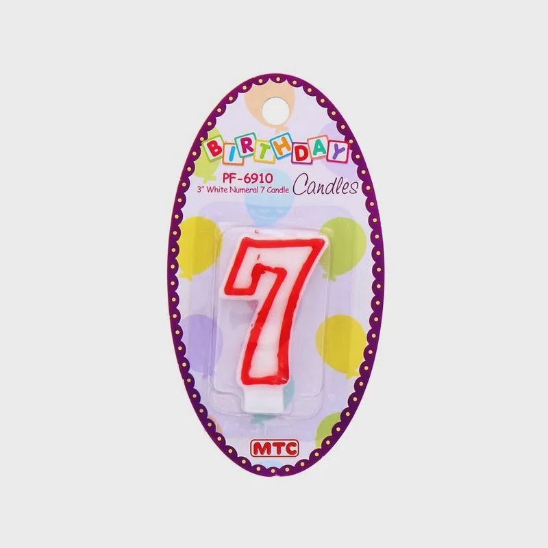 Number 7 Birthday Candle