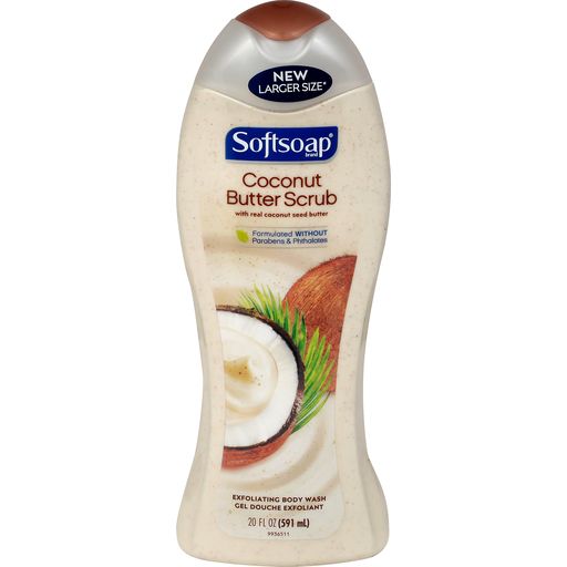 Softsoap Exfoliating Body Wash Coconut Butter Scrub 20oz