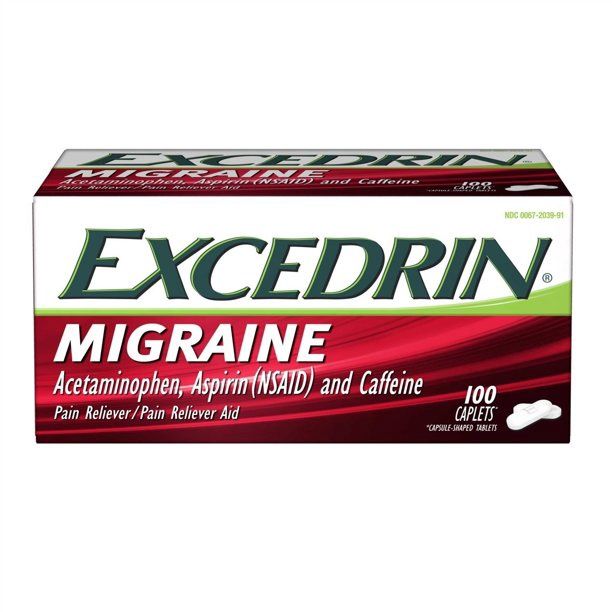 Excedrin for Migraine Headache Relief 100 Count