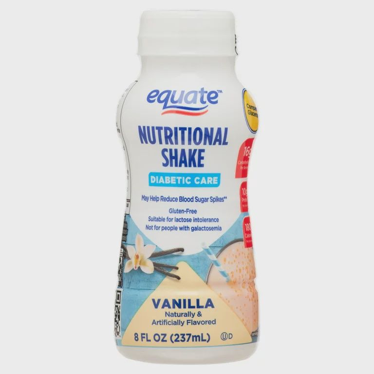 Equate Diabetic Care Nutritional Shakes, Vanilla, 8 fl oz