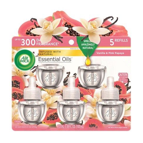 Air Wick Vanilla &amp; Pink Papaya Oil Refill 5pk 3.38 fl oz