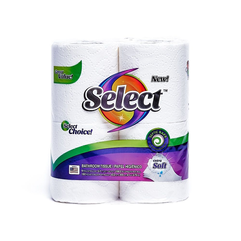 Select Bathroom Tissue 4 Roll